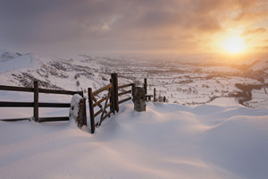 winter landscape - winter sunrise