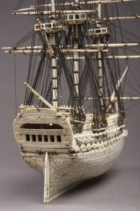 POW bone work ship model-2