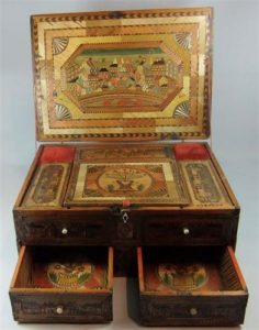 Straw work case w drawers -POW 1800