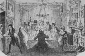 cruikshank-christmas-pudding-served-at-dinner-party-life-magazine-image